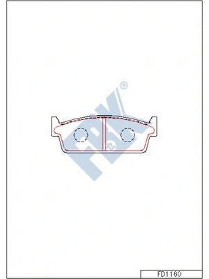 Brake Pad Set, disc brake (FD1160)
