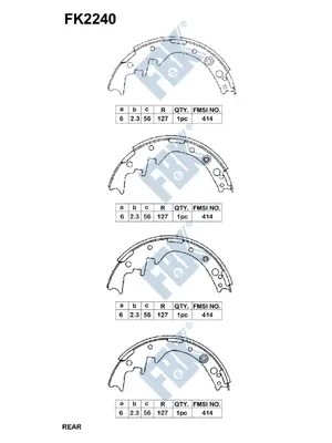 Brake Shoe Set (FK2240)