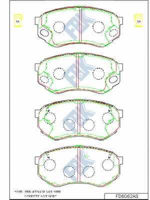 Brake Pad Set, disc brake (FD6062AS)