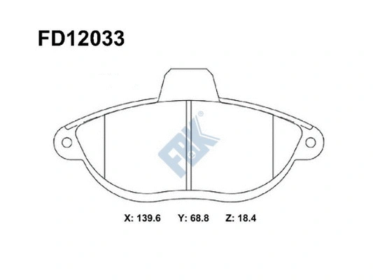 Brake Pad Set, disc brake (FD12033)