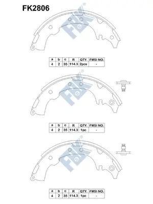 Brake Shoe Set (FK2806)