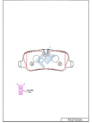 Brake Pad Set, disc brake (FD27002A)