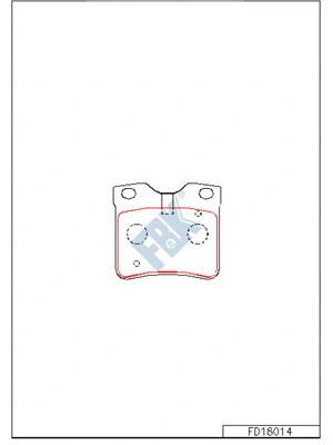 Brake Pad Set, disc brake (FD18014)