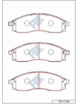 Brake Pad Set, disc brake (FD1173M)
