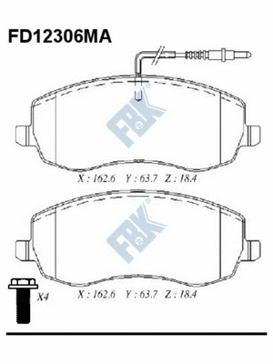 Brake Pad Set, disc brake (FD12306MA)