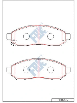 Brake Pad Set, disc brake (FD1837M)