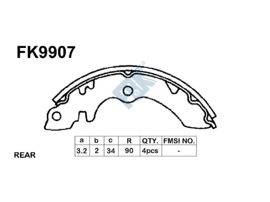 Brake Shoe Set (FK9907)