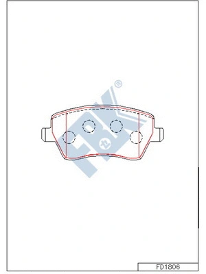 Brake Pad Set, disc brake (FD1806)