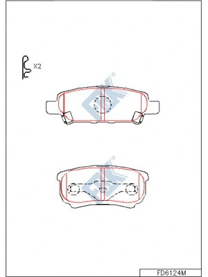 Brake Pad Set, disc brake (FD6124M)