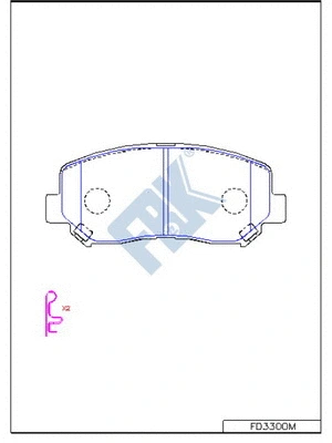 Brake Pad Set, disc brake (FD3300M)