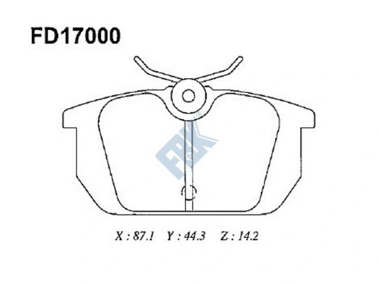 Brake Pad Set, disc brake (FD17000)