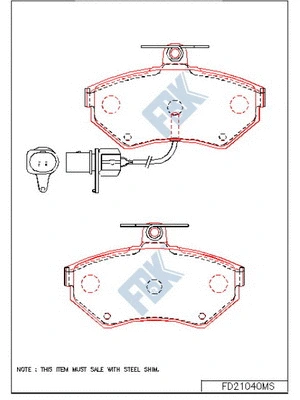 Brake Pad Set, disc brake (FD21040MS)