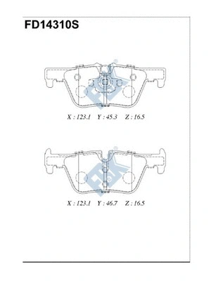 Brake Pad Set, disc brake (FD14310S)