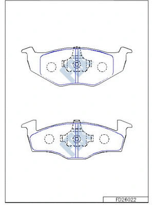 Brake Pad Set, disc brake (FD26022)