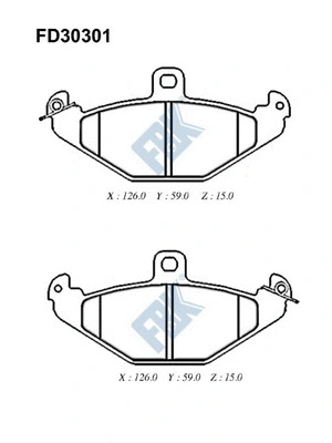 Brake Pad Set, disc brake (FD30301)