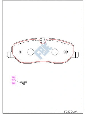 Brake Pad Set, disc brake (FD27000A)