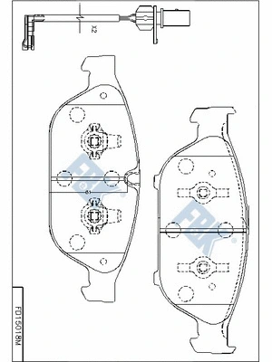 Brake Pad Set, disc brake (FD15018M)