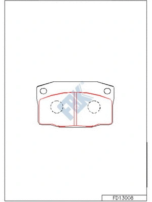 Brake Pad Set, disc brake (FD13008)