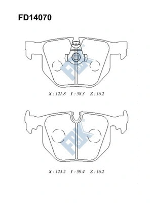 Brake Pad Set, disc brake (FD14070)
