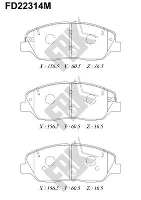 Brake Pad Set, disc brake (FD22314M)