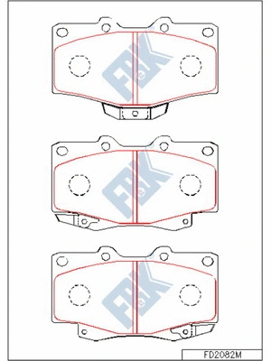 Brake Pad Set, disc brake (FD2082M)