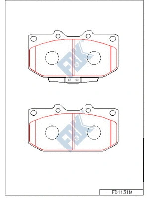 Brake Pad Set, disc brake (FD1131M)