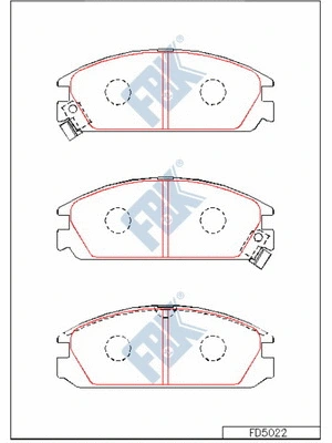 Brake Pad Set, disc brake (FD5022M)