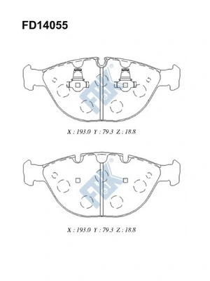 Brake Pad Set, disc brake (FD14055)