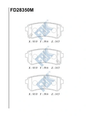 Brake Pad Set, disc brake (FD28350M)