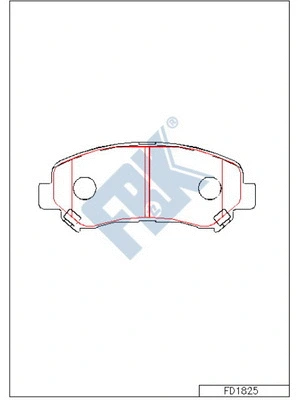 Brake Pad Set, disc brake (FD1825)