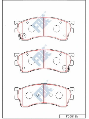 Brake Pad Set, disc brake (FD3819M)