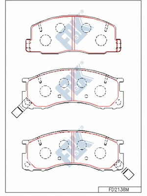 Brake Pad Set, disc brake (FD2138M)