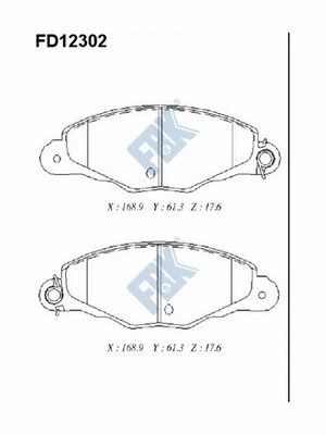 Brake Pad Set, disc brake (FD12302)