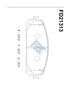 Brake Pad Set, disc brake (FD21313)
