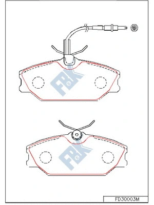 Brake Pad Set, disc brake (FD30003M)
