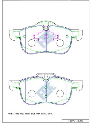 Brake Pad Set, disc brake (FD27013S)