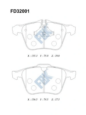 Brake Pad Set, disc brake (FD32001)