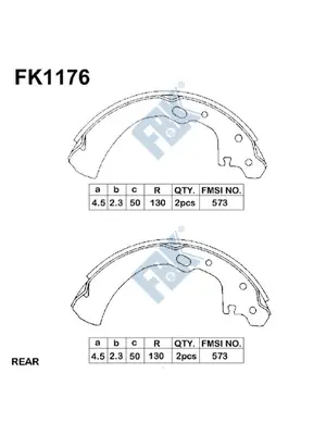 Brake Shoe Set (FK1176)