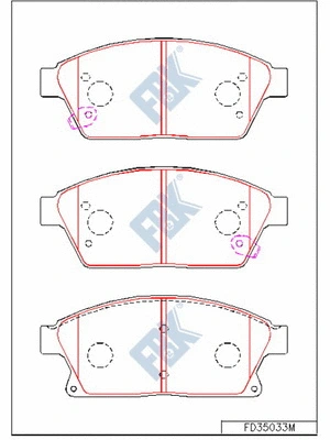 Brake Pad Set, disc brake (FD35033M)