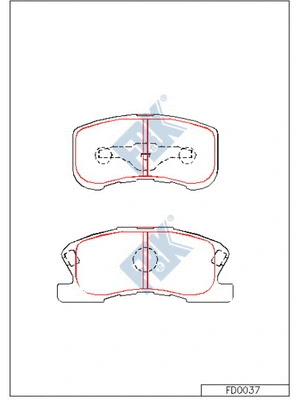 Brake Pad Set, disc brake (FD0037)