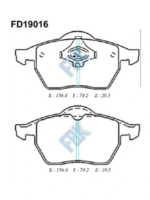 Brake Pad Set, disc brake (FD19016)