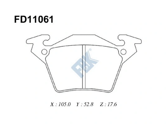 Brake Pad Set, disc brake (FD11061)