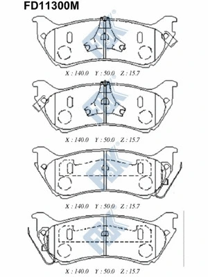 Brake Pad Set, disc brake (FD11300M)