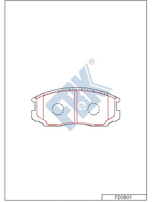 Brake Pad Set, disc brake (FD0801)