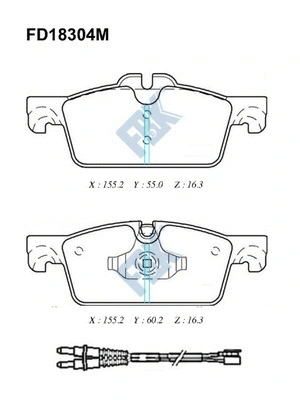 Brake Pad Set, disc brake (FD18304M)