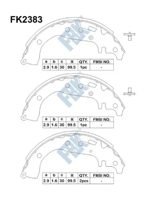 Brake Shoe Set (FK2383)