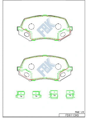 Brake Pad Set, disc brake (FD6113AS)