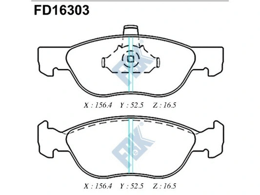 Brake Pad Set, disc brake (FD16303)