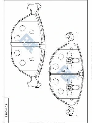 Brake Pad Set, disc brake (FD14068S)