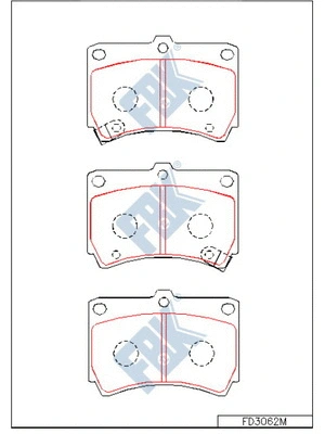 Brake Pad Set, disc brake (FD3062M)